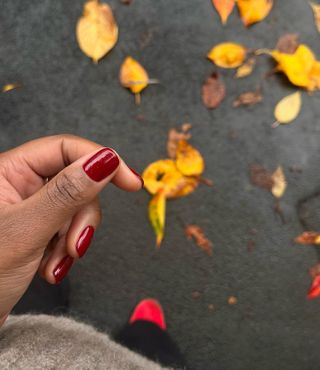 @paintedbyjools deep red nails