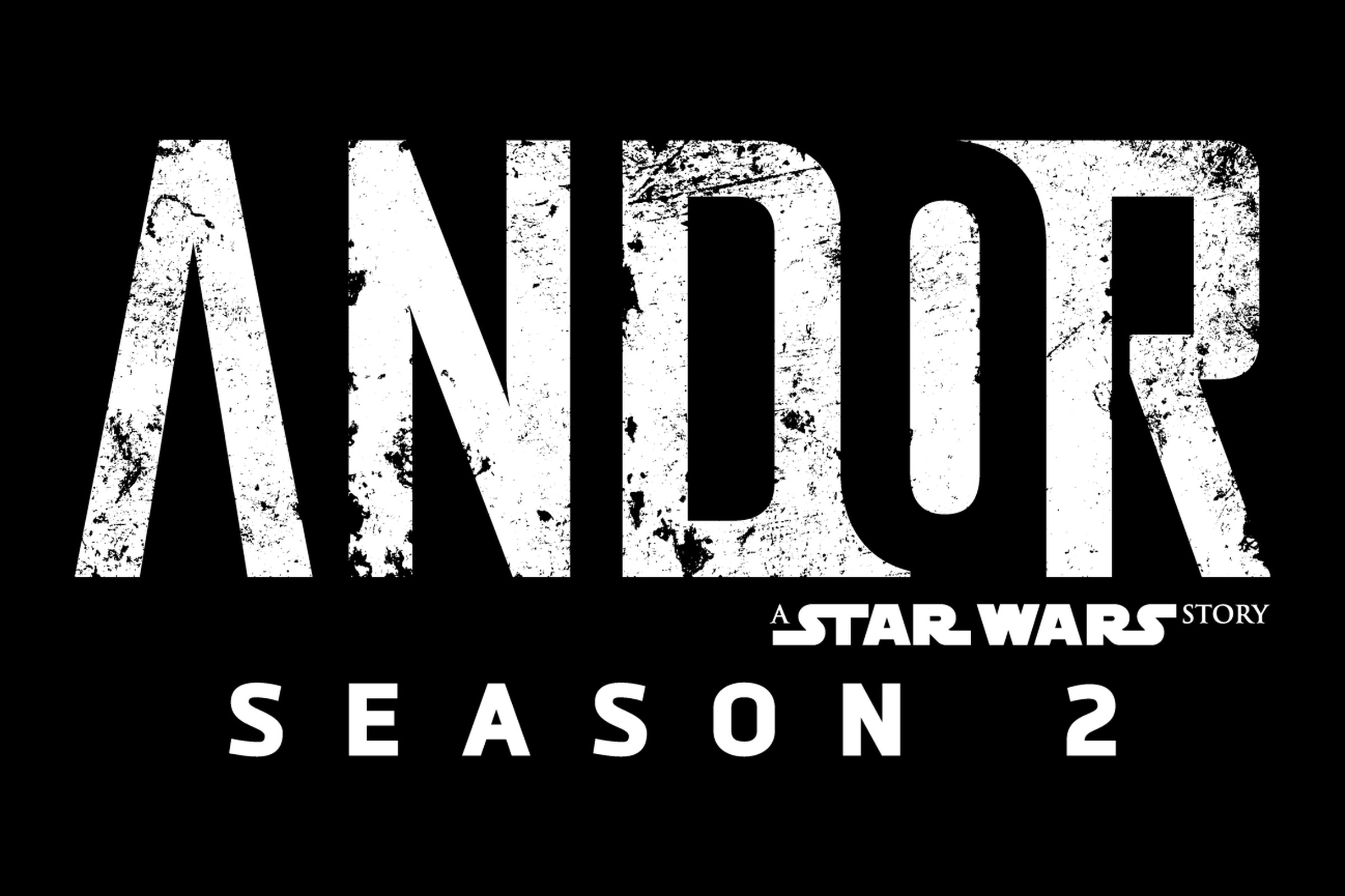 The new logo, reading “Andor A Star Wars Story season 2.”