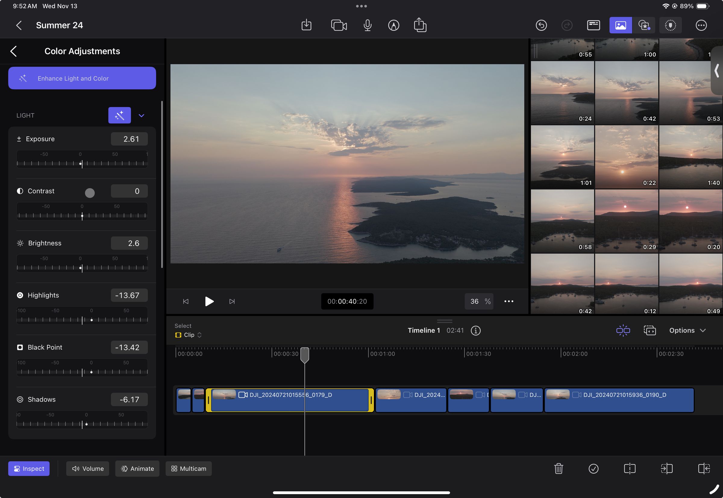 The AI-enhanced light and color tool originally came out for Final Cut Pro for Mac but has made its way to the iPad version in this update.