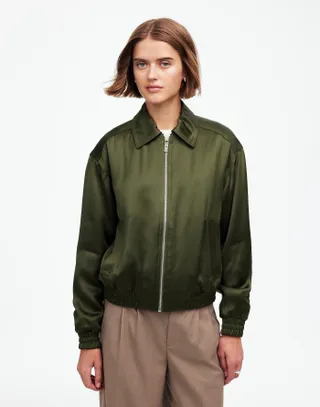 MW, Relaxed Zip-Front Bomber Jacket