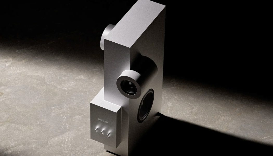 Brutalist architecture inspired this blocky wireless speaker