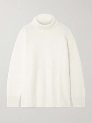 Teresa Brushed Organic Cashmere Turtleneck Sweater