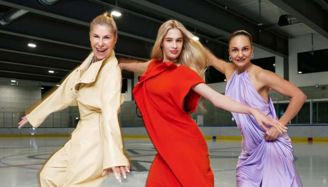 Denise Biellmann, Sarah van Berkel und Kimmy Repond – die drei Schweizer Eislaufprinzessinnen auf dem Style-Cover