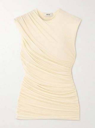 Ester Ruched Stretch-Tencel™ Lyocell Jersey Tank