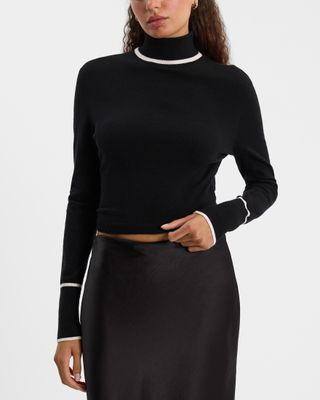 Express, Tipped Cropped Turtleneck Sweater