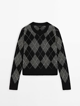 Argyle Crew Neck Sweater