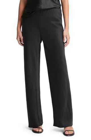 Fluid High Waist Straight Leg Pants