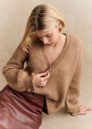 Mia Cardigan - Camel - Kid Mohair - Sézane