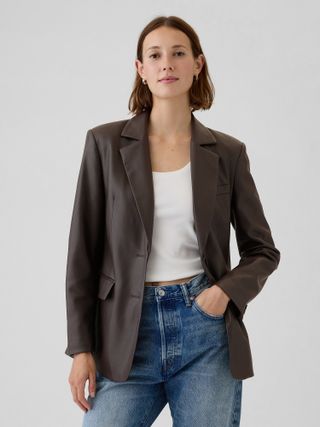 Gap, Vegan Leather Blazer