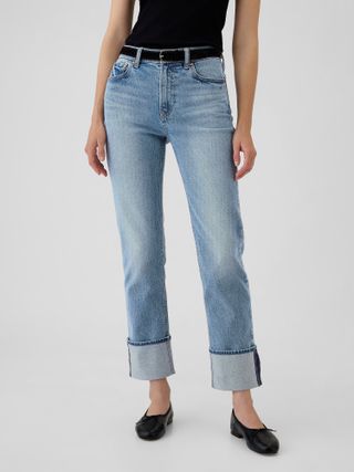 Gap, High Rise Cuffed '90s Straight Jeans