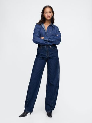 Gap, High Rise Barrel Jeans