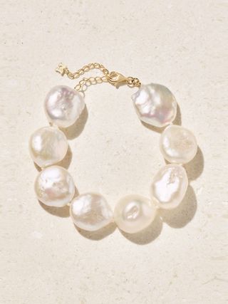 14-Karat Gold Pearl Bracelet