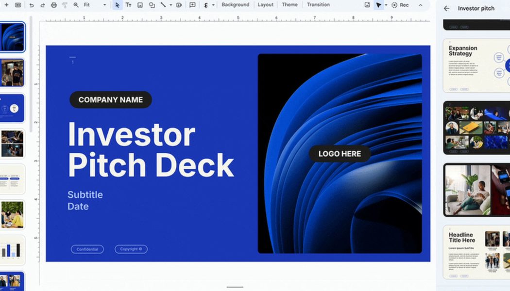 Google Slides is getting a new collection of professionally designed templates