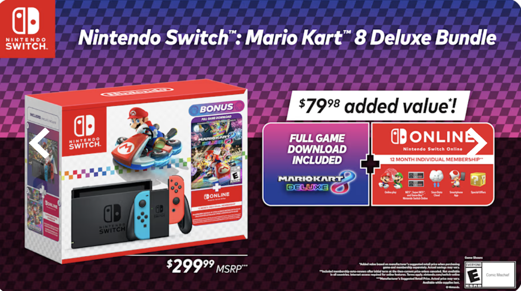 Nintendo Switch Mario Kart 8 Bundle