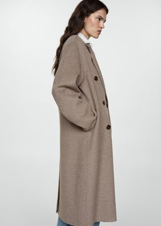 Handmade Oversized Wool Coat - Women | Mango United Kingdom