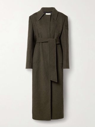 Lea Belted Wool-Felt Coat