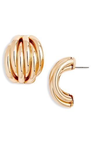 Ridge Hoop Earrings