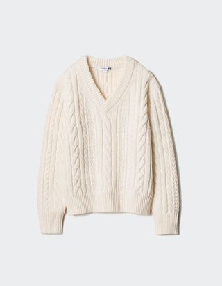 uniqlo, Cable V-Neck Sweater