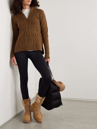 Falke, Troyer cable-knit wool-blend sweater