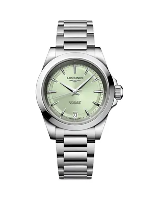 Conquest Sunray Green Watch, 34mm