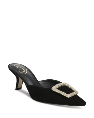 Women's Brit Jewel Buckle Pointed Toe Pumps