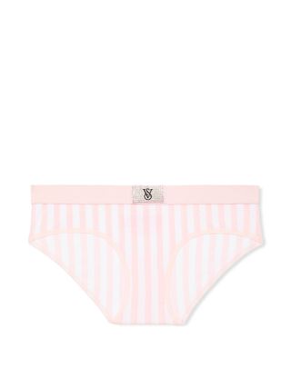 Pink Stripe Logo Hiphugger Panty