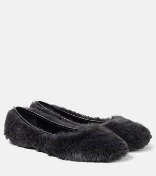 Masha Faux Fur Ballet Flats