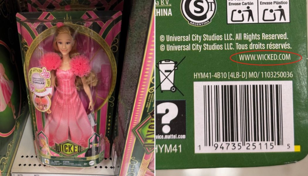 Mattel's Wicked Dolls mistakenly list adult film website on packaging