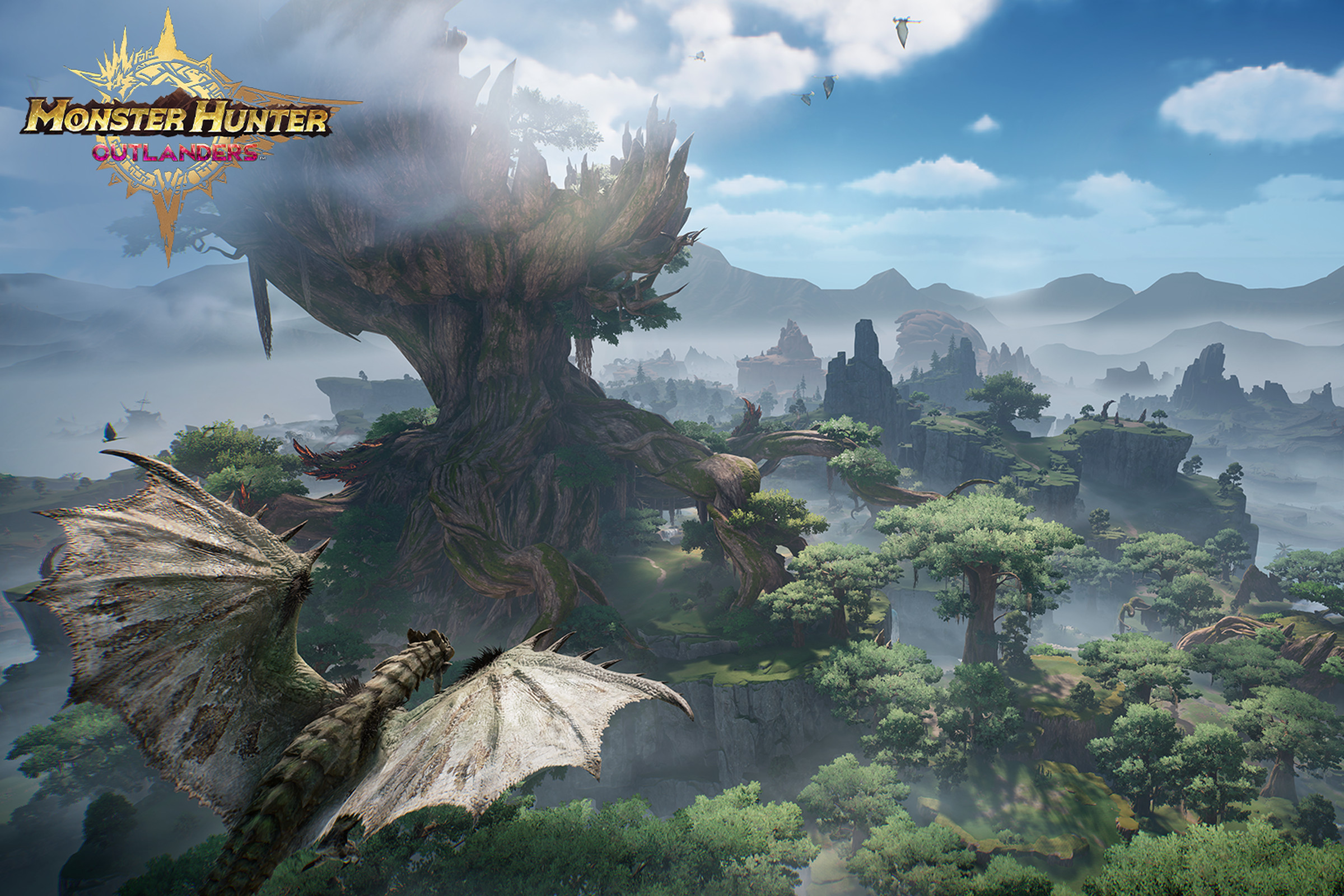 A screenshot from the mobile game Monster Hunter Outlanders.