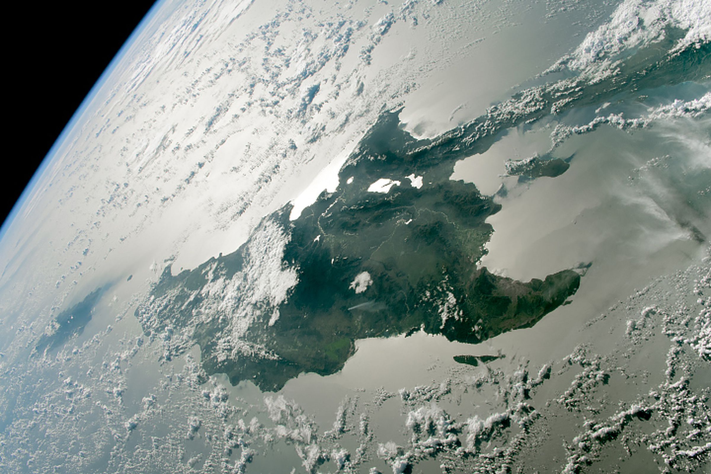 A photo of Hispaniola from the ISS