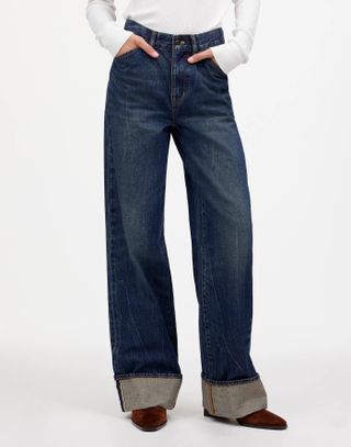 Madewell x Kaihara Denim Superwide-Leg Jeans in Karney Wash