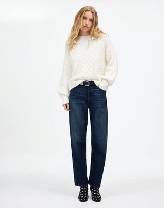 Madewell, The Darted Barrel-Leg Jean: Softdrape Edition