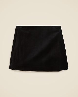 Velvet Mini Wrap Skirt