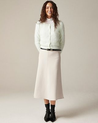 A-Line Circle Skirt in Double-Cloth Wool Blend