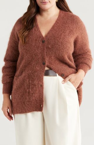 Fuzzy Alpaca Blend Cardigan