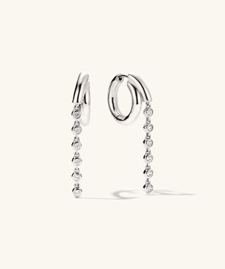 Zadie Lab Grown Sapphire Drop Hoops