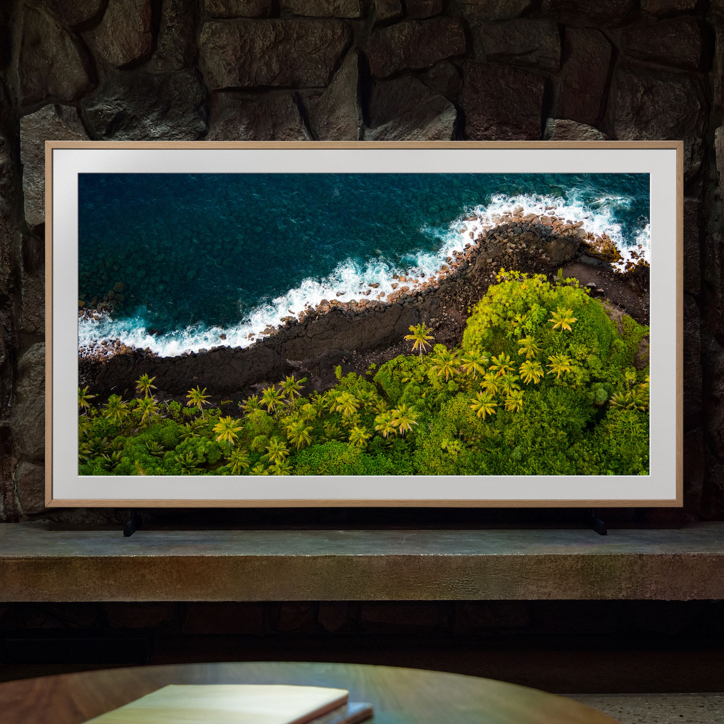 Samsung’s The Frame displaying artwork.