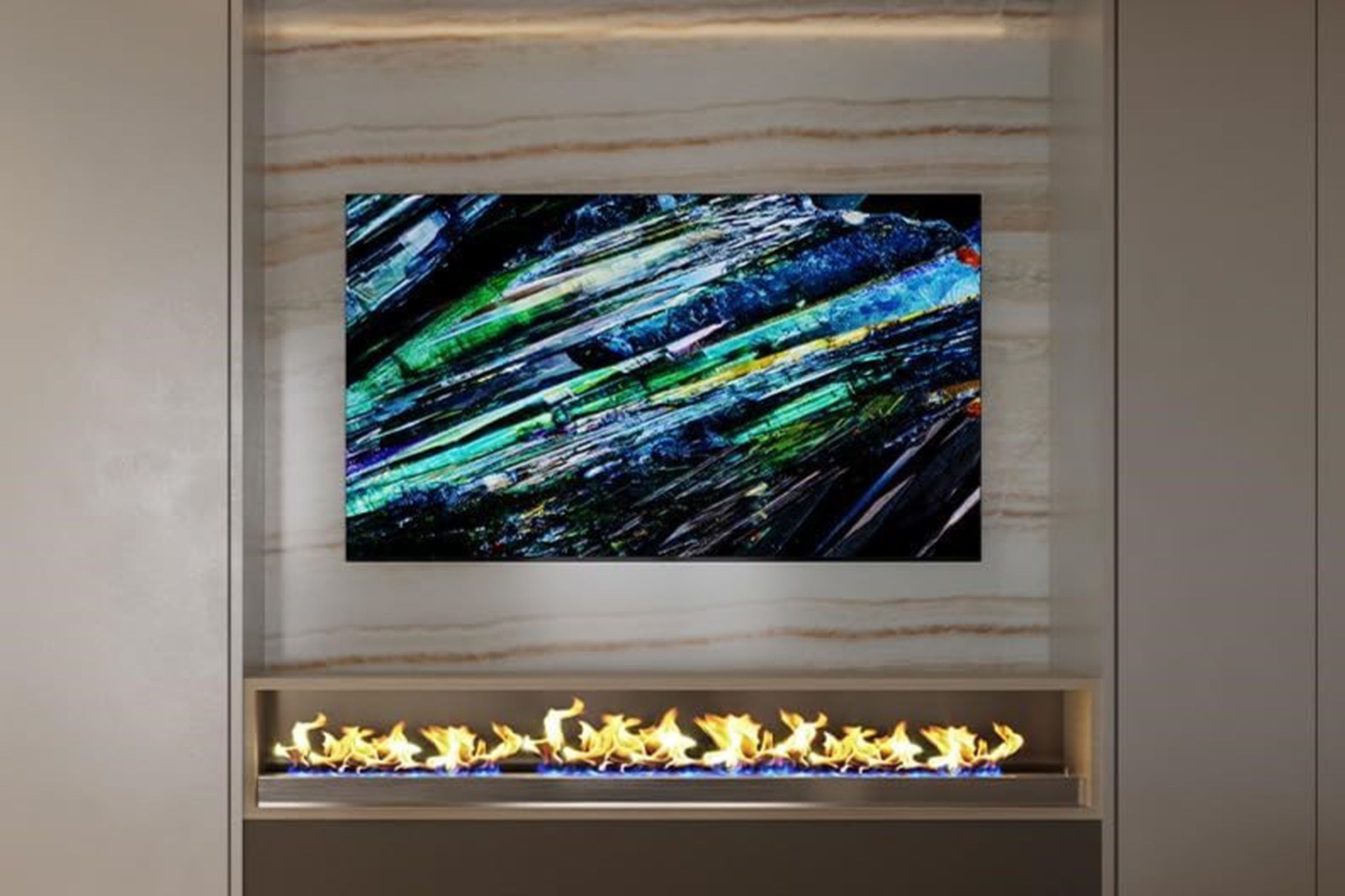 Sony A95L QD-OLED TV on wall