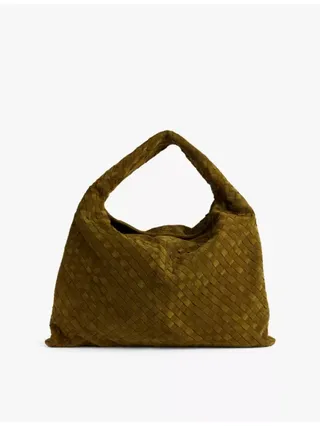 Hop Large Suede-Leather Top-Handle Bag