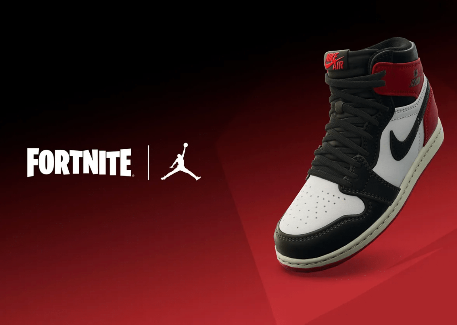 Fortnite Kicks Air Jordan 1 "Black Toe Reimagined"