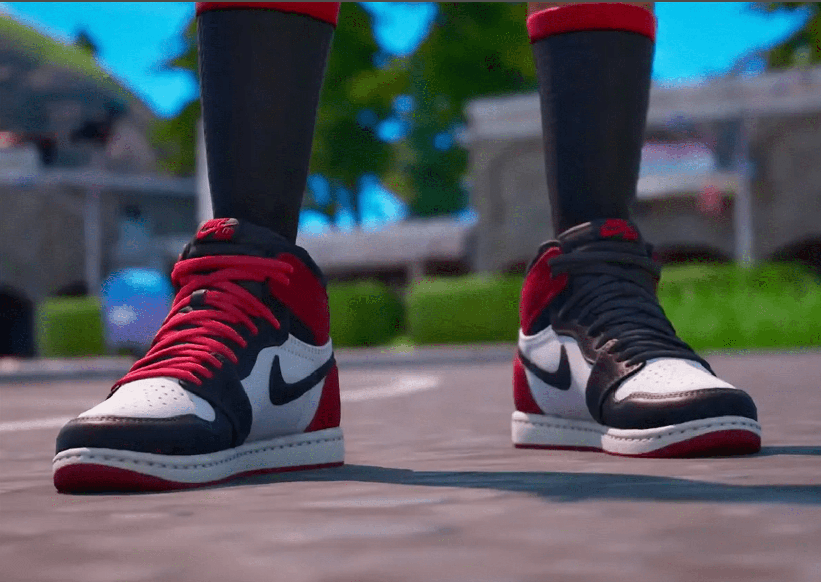 Fortnite Kicks Air Jordan 1 "Black Toe Reimagined"