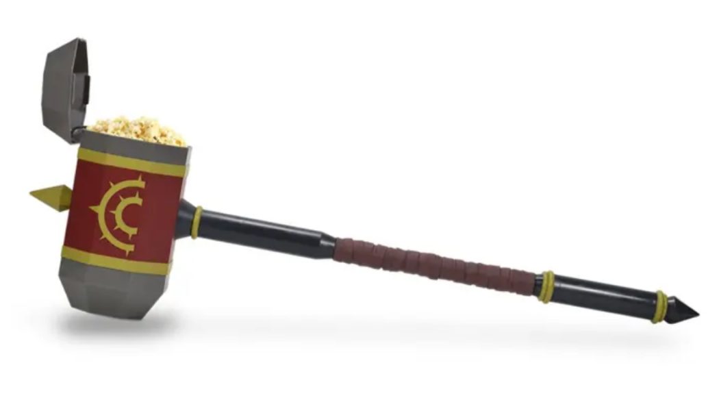 The Lord of the Rings: The War of the Rohirrim's popcorn bucket is a 27-inch War Hammer replica