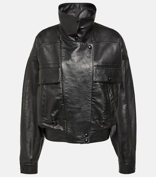 Leather Bomber Jacket