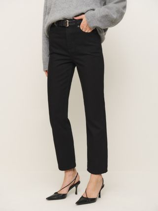 Cynthia High Rise Straight Cropped Jeans