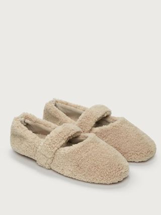 Borg Ballet Slippers | Slippers, Socks & Sleep Accessories | the White Company