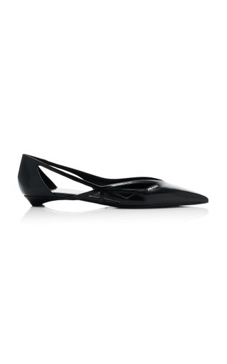 Cutout Leather Flats