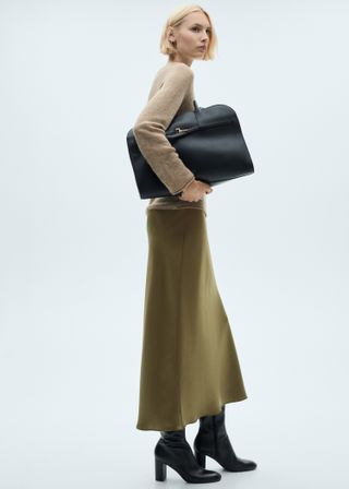 Satin Long Skirt - Women | Mango United Kingdom