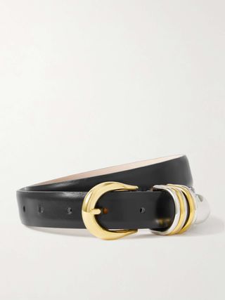 Hollyhock Embellished Leather Belt