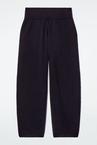 Merino Wool Barrel-Leg Trousers