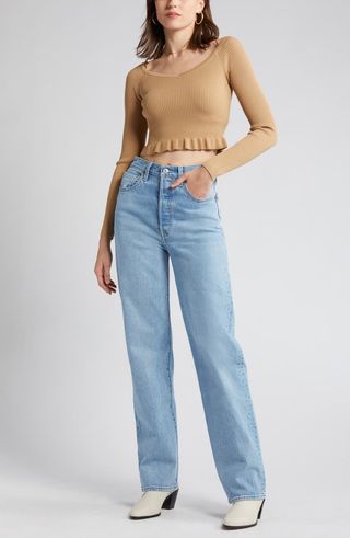 Ribcage High Waist Straight Leg Jeans